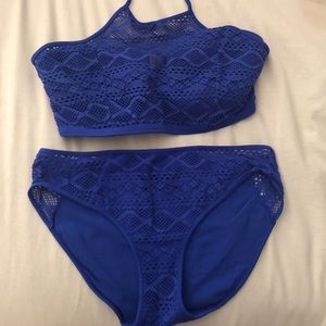 Never worn blue halter neck bikini